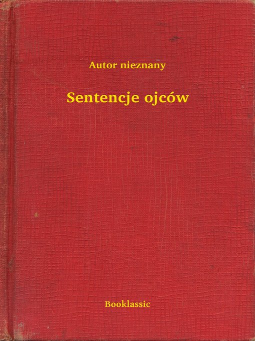 Title details for Sentencje ojców by Autor nieznany - Available